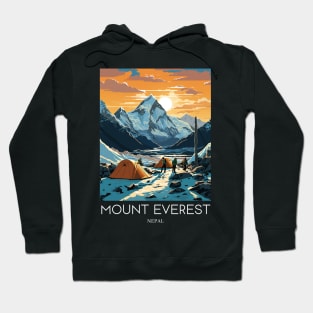 A Pop Art Travel Print of Mount Everest - Nepal Hoodie